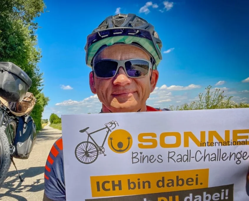 Oliver Baier radelt mit für SONNE-International