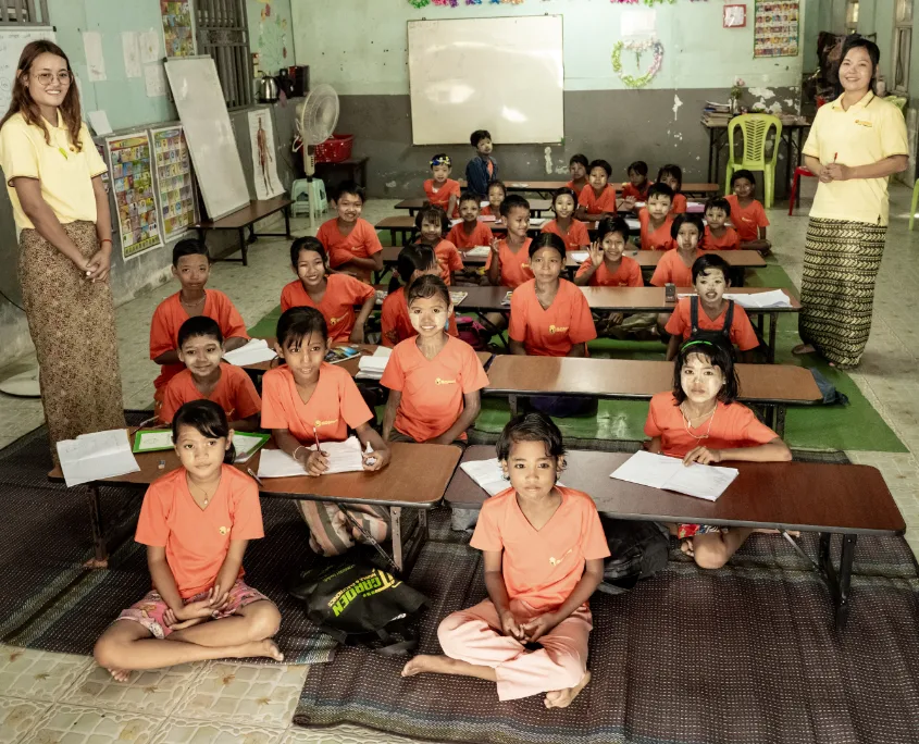 Kinder in der SONNE-Schule in Myanmar