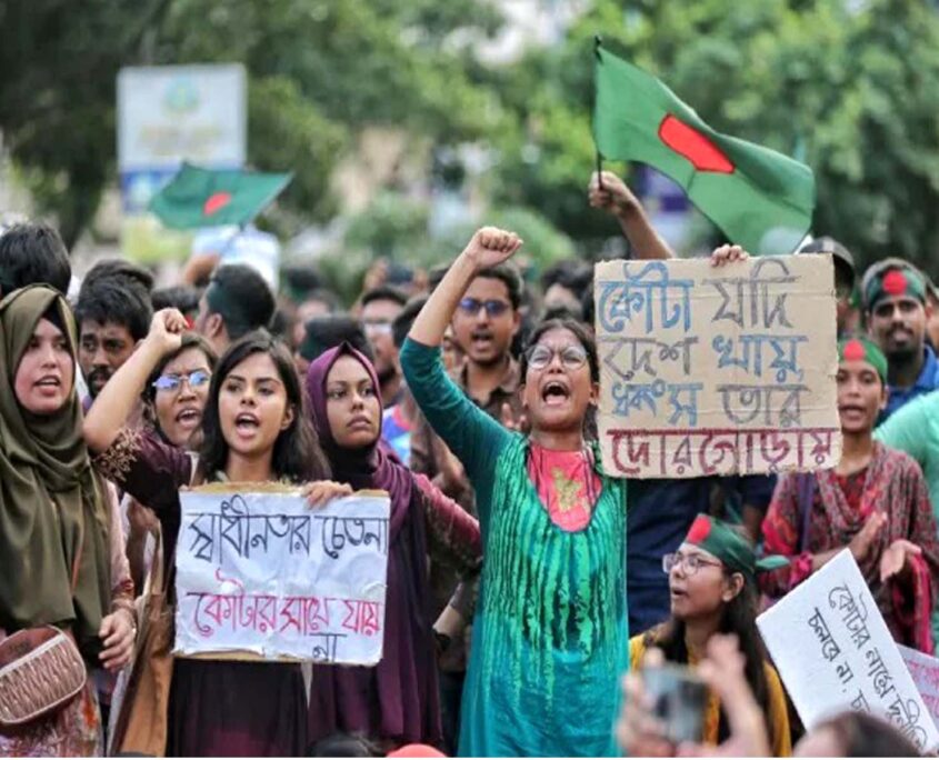 Demonstranten in Bangladesh