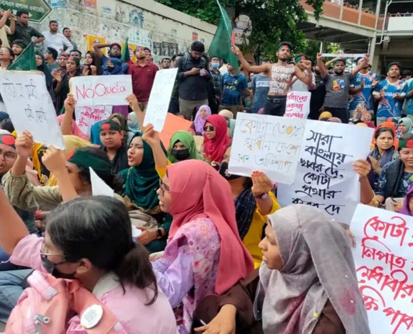 Demonstranten in Bangladesh