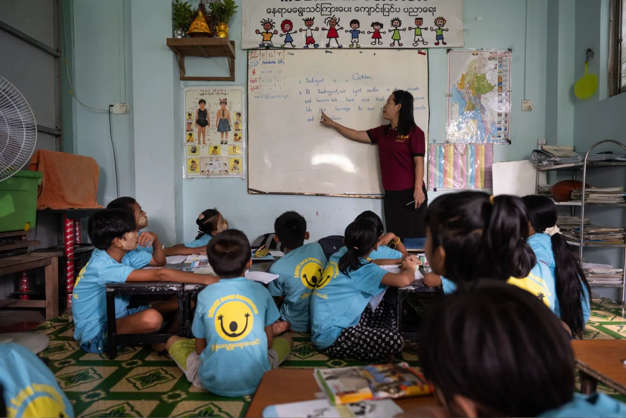 Engagierte Lehrerin im Day Care Center von SONNE International