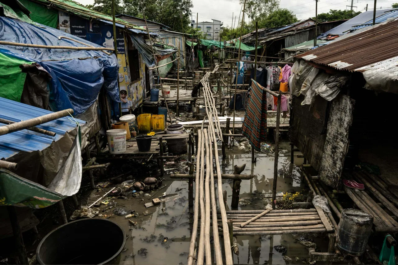 Infrastruktur in Yangons Slumgebieten