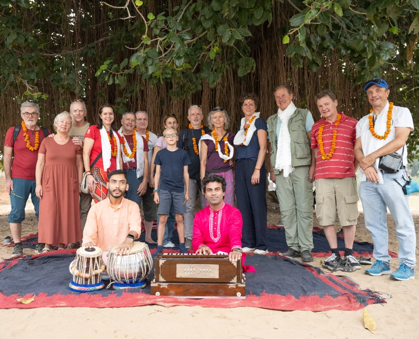 Gabi mit der Reisegruppe in Indien